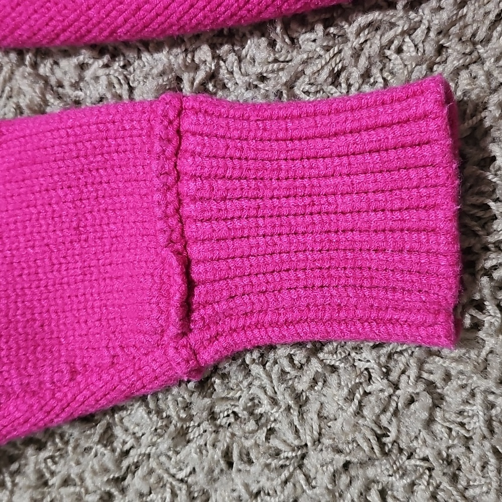 Good American Sweater Mock Neck Knit Top Pink Small Cozy Super Soft Roll Neck - Picture 8 of 9